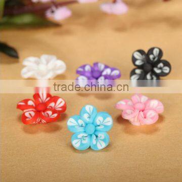 China bead manufacturers polymer clay flower ceramic beads multi colour rosary bead