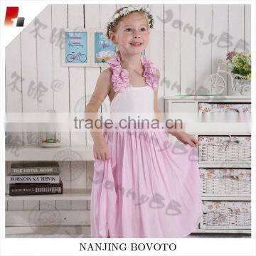 boutique remake pink backless kids bridesmaids' dresses wedding dresses