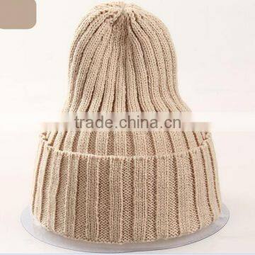 wholsale unisex men ladies plain handmade 100 acrylic knitted beanie