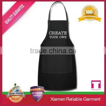 Hot sales waterproof black leather apron with printing