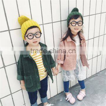 1-6 Years 2017 New Wholesale Autumn Full Sleeves Solid Corduroy Kids Boys Girls Coats (pick Size Color) photo-6
