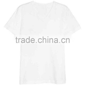 2017 Fashion High Quality V-neck T-shirt 100% Cotton Mens Tshirt Wholesale photo-2