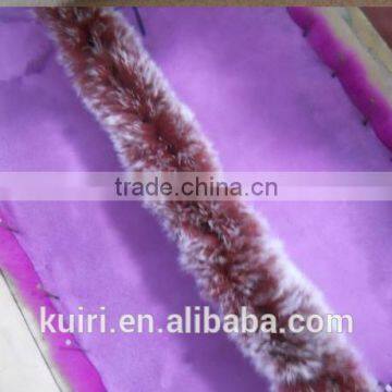 Wholesale Price Rea Fur Trim For Shoes / Rex Rabbit Fur Trimming For Garment photo-6