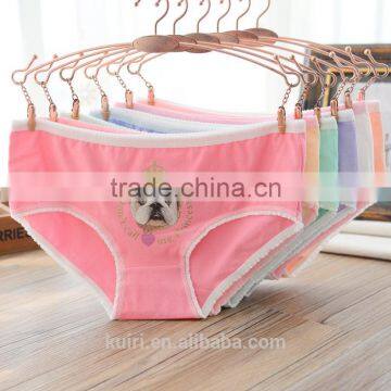 2017 Cheap Cotton Colorful Cartoon Print Yough Sexy Lady Panty(OEM) photo-6