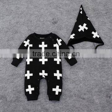 Baby Boy Girls Climb Clothing Romper New Fashion Cotton Design Garment Jumpsuit Set Hat Short-sleeved 2pcs Outfit Guangzhou Sale photo-4