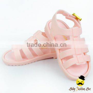 Kids Summer Plain Light Pink Gladiator Little Girl Flattie Snadals Shoes photo-3