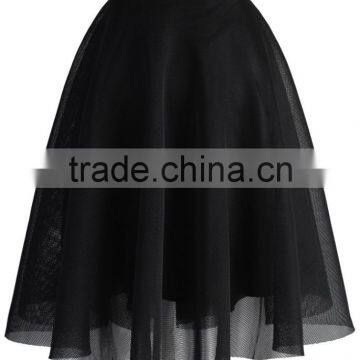 2016 Guangzhou Shandao Hot Selling New Arrivals Summer Casual Sexy Short A Line Black Ruffle Tulle Girls Skirts photo-5