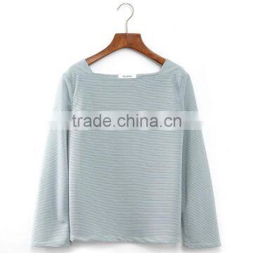 Women Basic Solid / Plain Striped Long Sleeven t Shirt for Resale photo-6