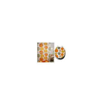 Toilet Seat & Shower Curtain Set