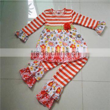 Hot Sale Cute Little Gril Pritingr Uffle Boutique Dress photo-2