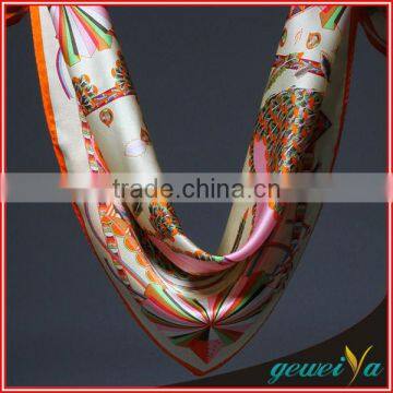 Satin Printed Aborigine Style Nationality Handkerchief Scarf