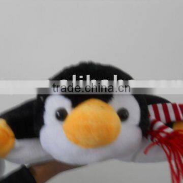 animal shaped plush pillow penguin