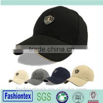 100% Cotton 6 Panel Custom Baseball Cap Adjustable Performance Hat