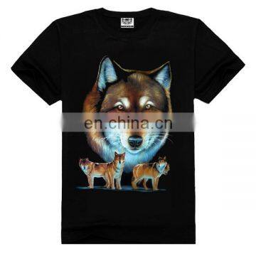 Wolf print cartoon t-shirt,t shirt for sale wholesale