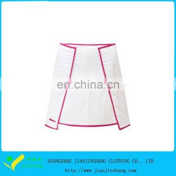 Pretty Style 100% Polyester Custom Pipped A-line Girls Skirt Golf