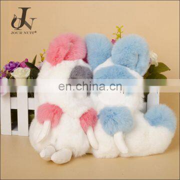 Hanging Lovely Fluffy Fox Spirit Handbag Keyring Real Rabbit Fur Keychain