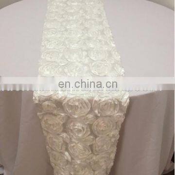 Wholesale Customized Color or Size Satin Rosette Table Runner