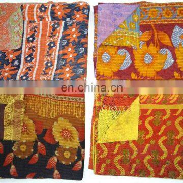 Premium High Quality Patchwork Furniture Upholstery Fabric Reversible Kantha Throw