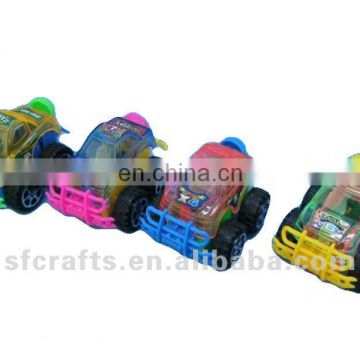 Mini cheap plastic transparent pull back car toys