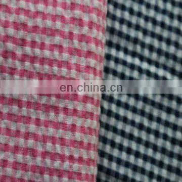 seersucker fabric cotton polyester fabric for dress garment use