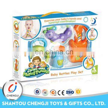 New arrive colorful funny educational non-toxic plastic toys rattle baby
