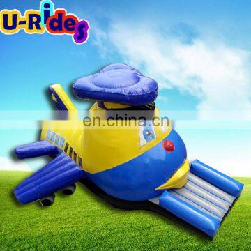 Small airplane bouncy inflatables toys tunnel rental for kids