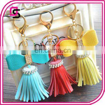 Korea Creative Diamond Flowers Fringed Keychain Car Hanging Bag