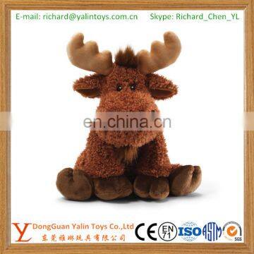 Cuddly Sitting Moose Plush