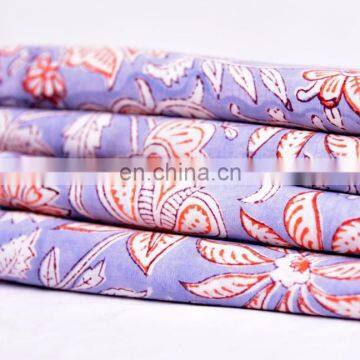 Dressmaking Sewing Fabric By Meter Indian New Hand Block Cotton Fabric Crafting