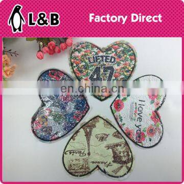 2017 Custom Double Face Sequin Applique Double Side Patch photo-3