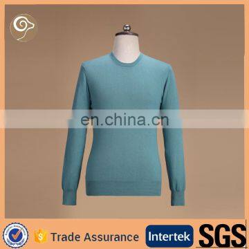 O neck 14GG long sleeve men cashmere sweater