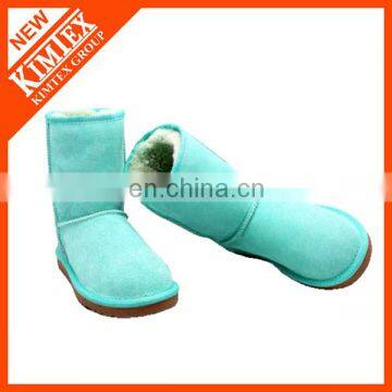 suede & artificial wool half snow boots wholesale