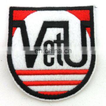 custom felt and polyester embroidered patches for wholesale