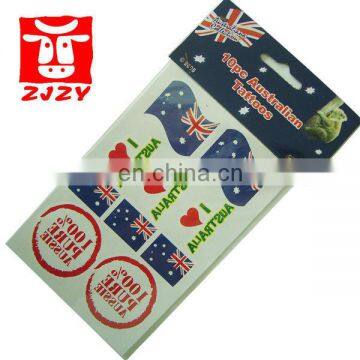 2013 Water transfer Australia Flag Tattoos (ZY3-070)