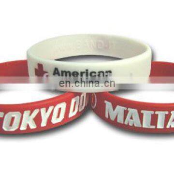 Cheap Debossed Full Color Funny Silicone Wristbands photo-5