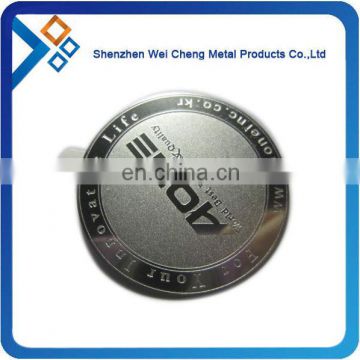 Aluminium metal label decorative nameplate with 3M self adhesive