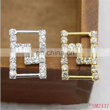 Wholesale plastic sliver gold ribbon buckle