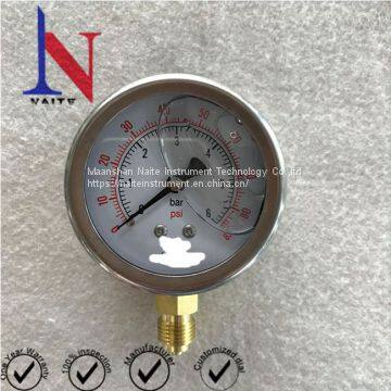 63mm Bezel Crimping Type Oil Filled Pressure gauge
