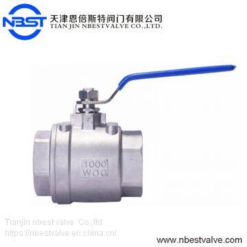 2pc ball valve SS304 small water switch stainless steel ball valve