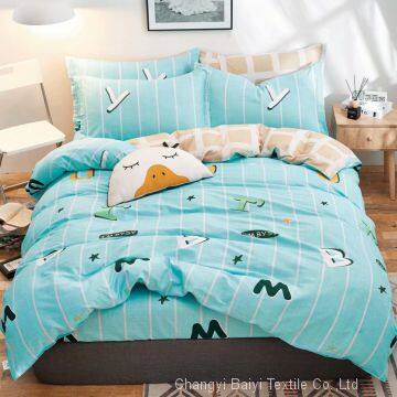 100% Polyester Fabric Pigment Printing Bedsheet Microfiber Woven Fabric for Home Textile Microfiber Bedding Set photo-3