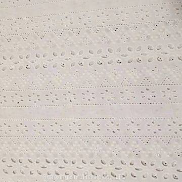 100 cotton fabric white embroidered lace