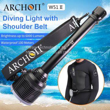 Archon D45 II& WH51 II Diving Flashlight 6000 Lumen Waterproof Diving Torch Rechargeable Scuba Dive Lights Underwater LED Flashlight & Lamp