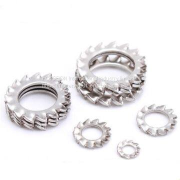 M3-M20 Serrated Lock Washers External and Internal Teeth 304 Steel Washers Int &Ext Toothed Gasket Ring DIN6798/DIN6907