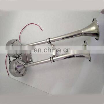 DOWIN Stainless Steel 12V Electric Trumpet Horn Double Boat Horn