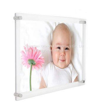 Factory direct acrylic photo frames custom transparent acrylic picture frames 6*8