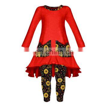 Cheetah Long Sleeves Tunic Leggings Set Kids Fashionable Clothing Baby Girls' Clothing Sets photo-4