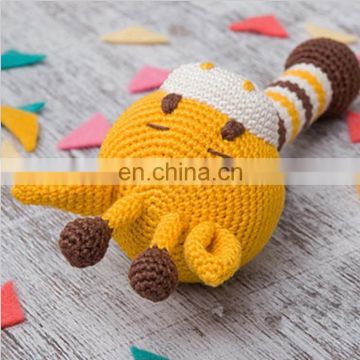 INS hot sale baby carriage baby room hand-woven rattle toy children elk shape vocal rattle doll