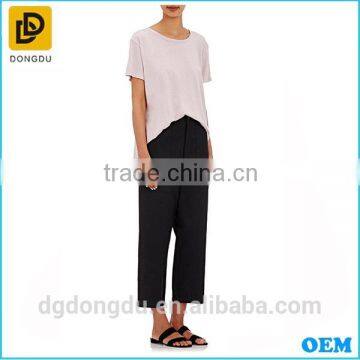 2016 Custom Wholesale Hot Sale Open-back Design Lady Cheap Casual T Shirt photo-2