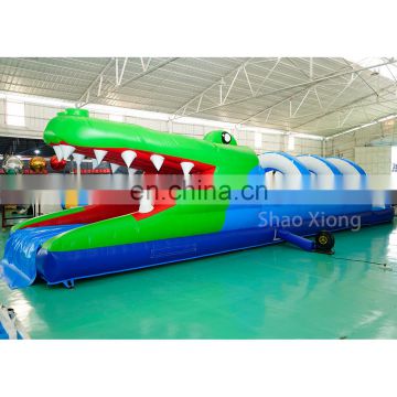 Commercial Outdoor Long Clearance Inflatable Beach Backyard Stair Crocodile Water Park Slides