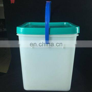 4-галлонная квадратная пластиковая ведро пищевого качества с ручкой и крышкой photo-4